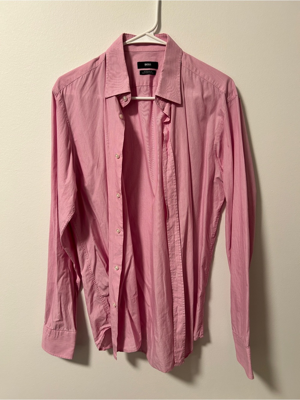 BOSS Pink Men's Long-Sleeve Dress Shirt